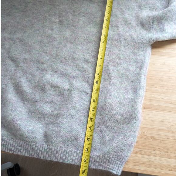 Acne Studios Gray Knit Mohair Wool Oversized Unisex Sweater, size 2XS - Picture 6 of 7